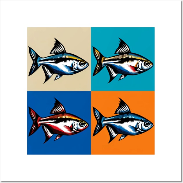 Silvertip Tetra - Cool Tropical Fish Wall Art by PawPopArt